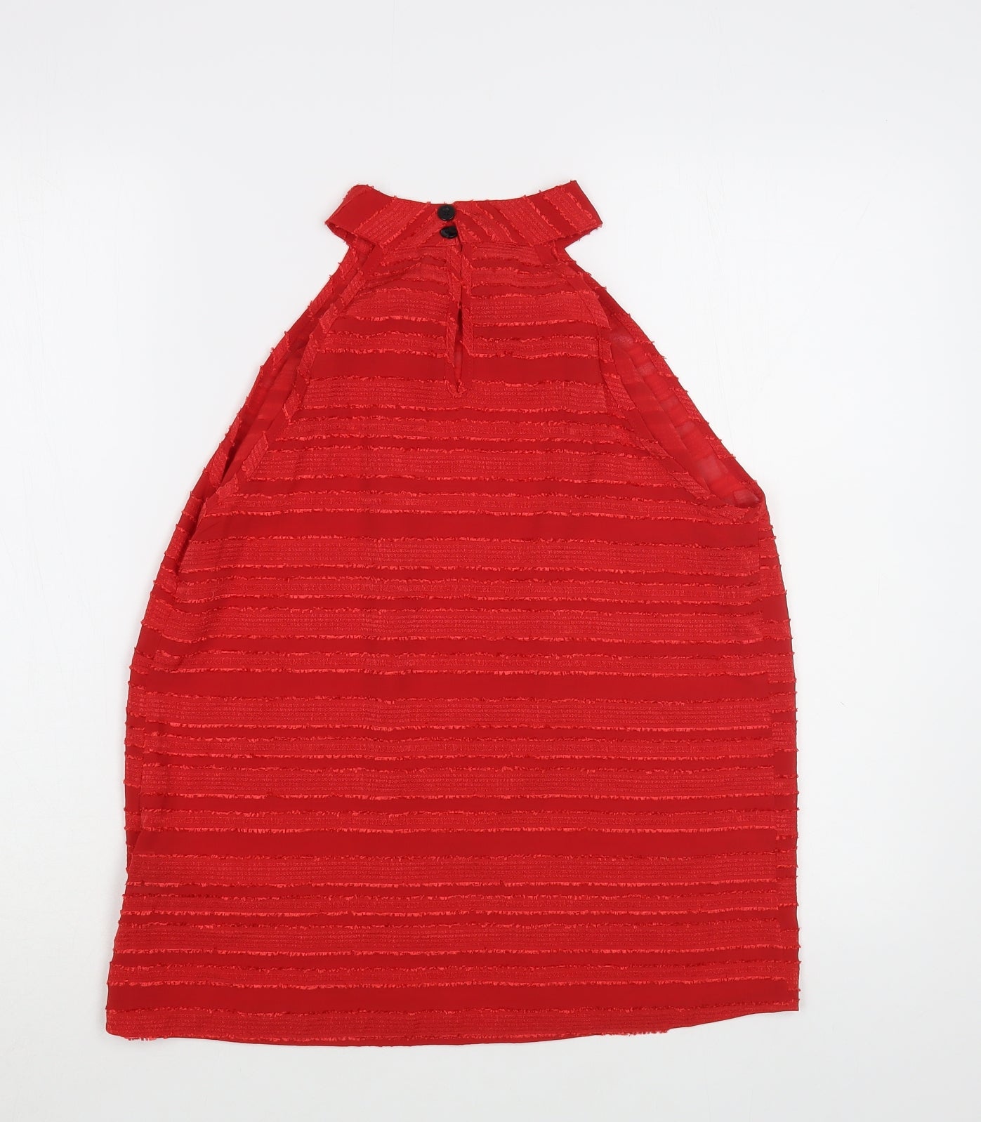 SheIn Womens Red Striped Polyester Basic Blouse Size S Halter