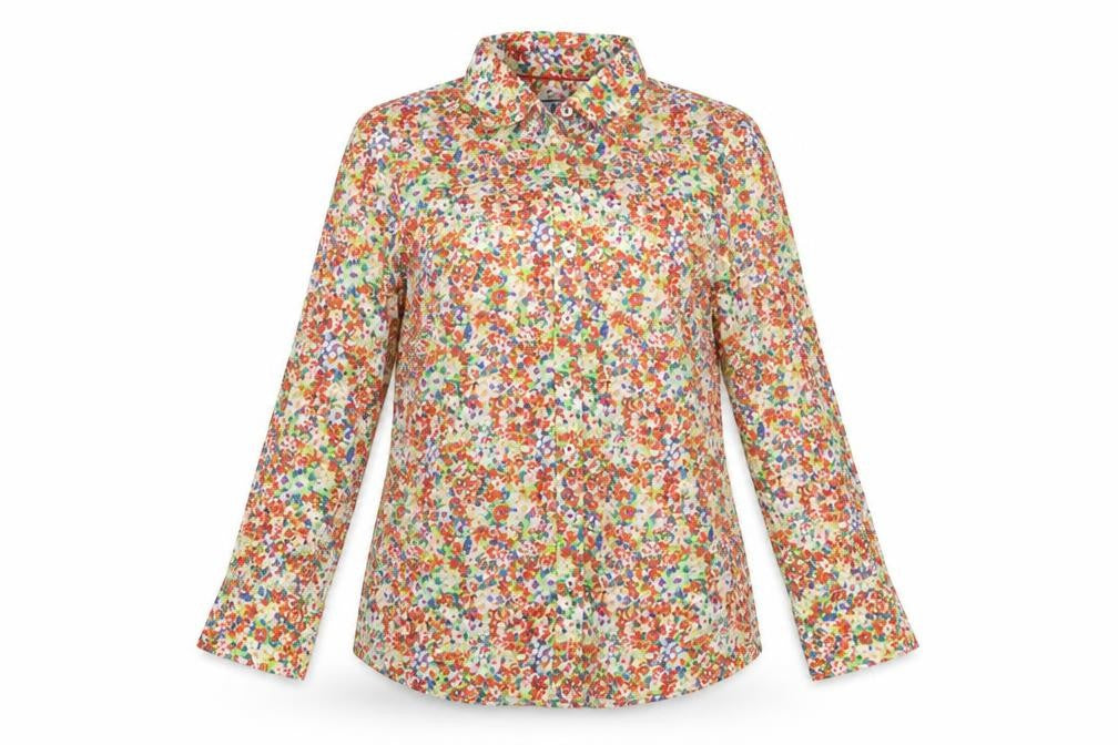 Hawes & Curtis Womens Multicoloured Floral Cotton Basic Button-Up Size 8 Collared