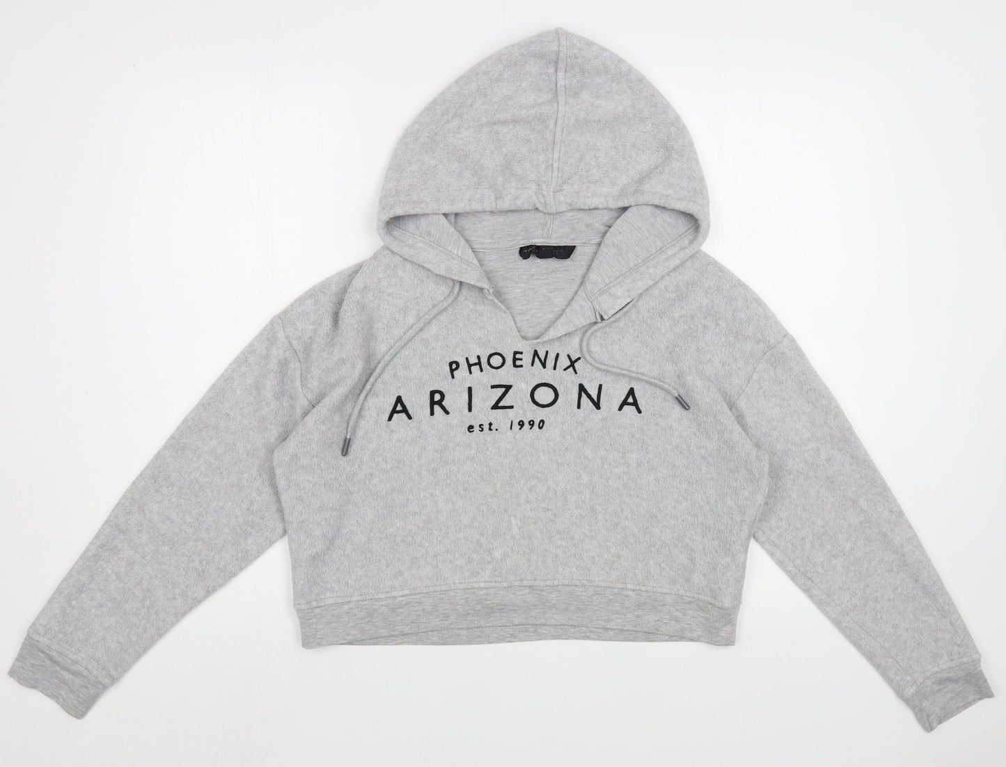 Topshop Womens Grey  Polyester Pullover Hoodie Size 6  Pullover - Arizona