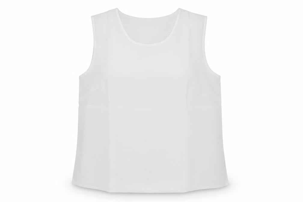 Preworn Womens White  Polyester Basic Tank Size 18 Scoop Neck