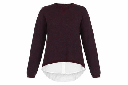 Next Womens Purple Crew Neck  Cotton Pullover Jumper Size 12