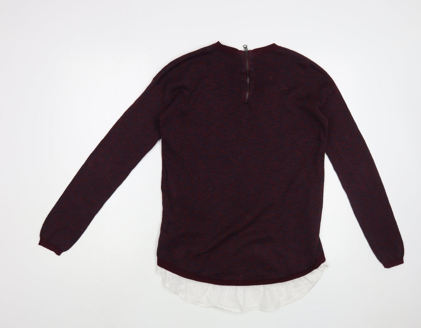 NEXT Womens Purple Crew Neck  Cotton Pullover Jumper Size 12