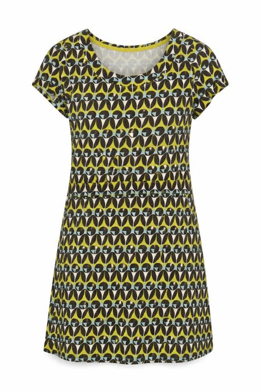 Mudd & Water Womens Multicoloured Geometric Cotton T-Shirt Dress  Size 10  Boat Neck Pullover