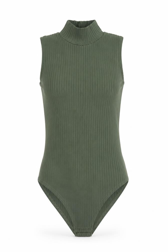 Parisian Collection Womens Green  Polyester Bodysuit One-Piece Size 8