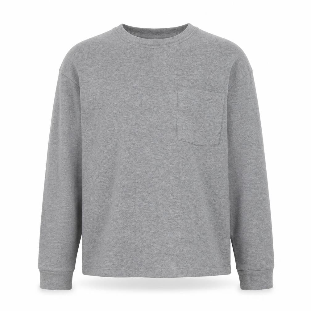 Toky Life Mens Grey Round Neck  Cotton Pullover Jumper Size M