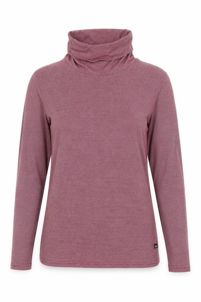 ellesse Womens Purple Roll Neck Striped Polyester Pullover Jumper Size L