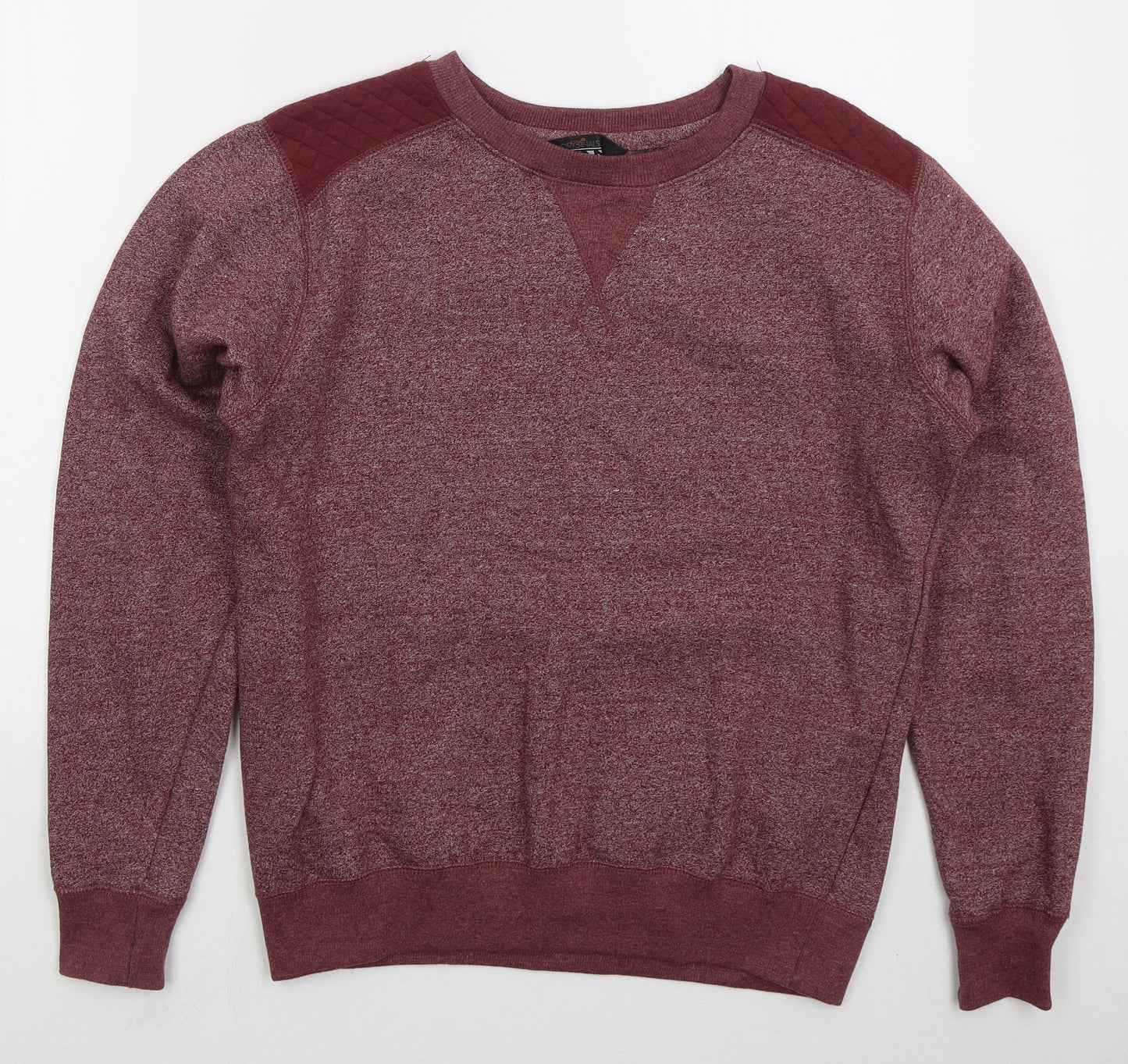 MAN Mens Red  Cotton Pullover Sweatshirt Size S