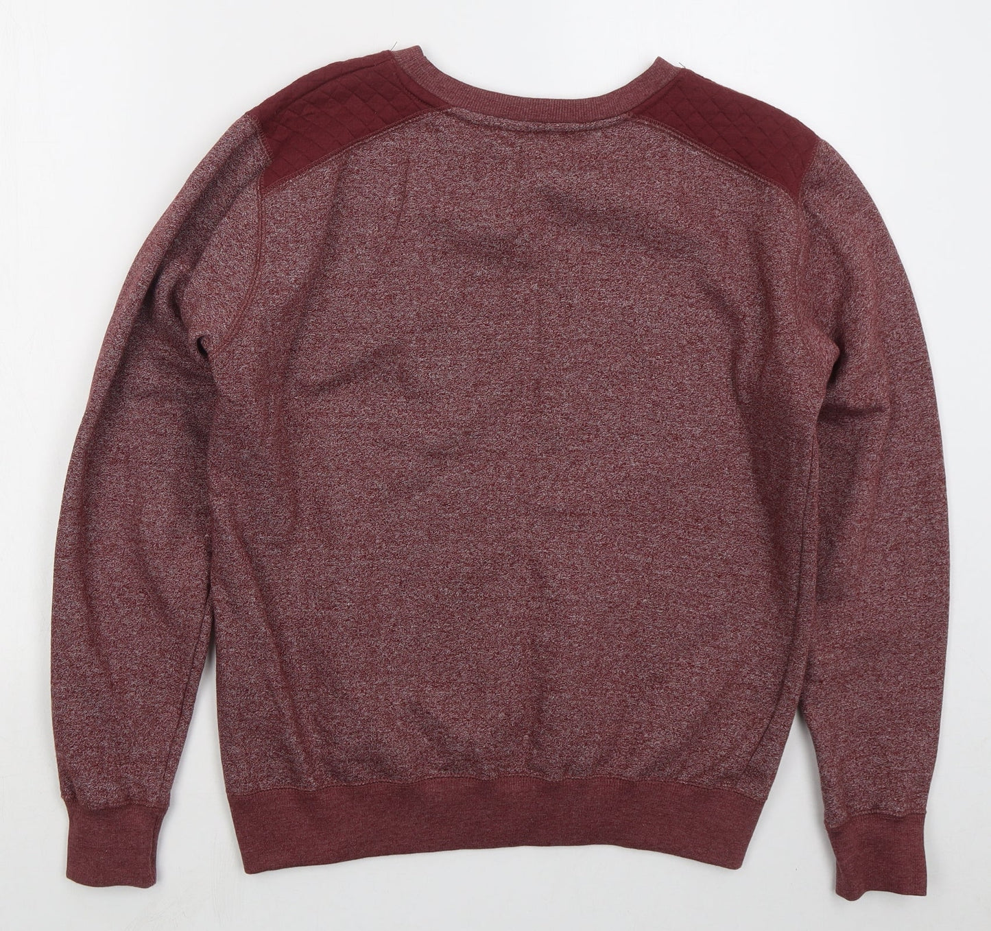 MAN Mens Red  Cotton Pullover Sweatshirt Size S