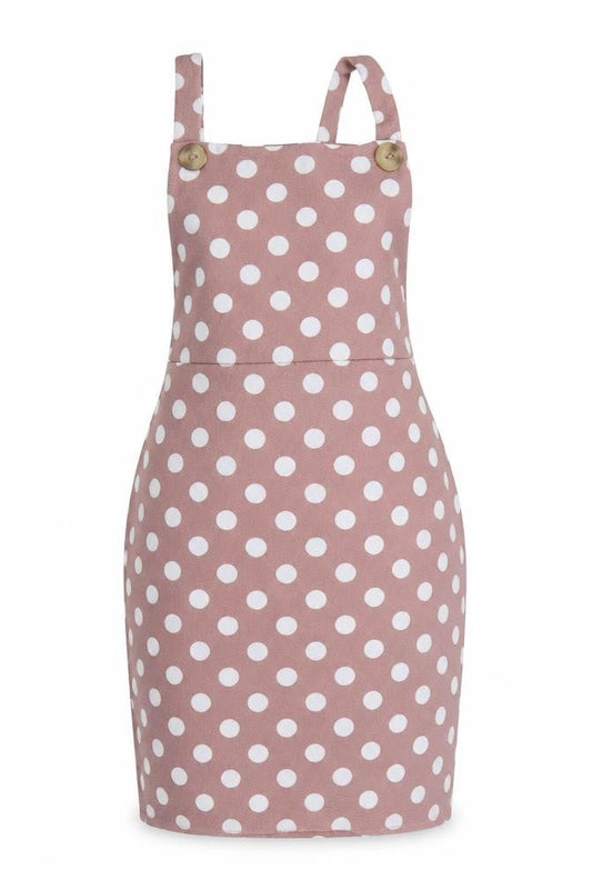 Boohoo Womens Pink Polka Dot Polyester Mini  Size 8  Square Neck Pullover