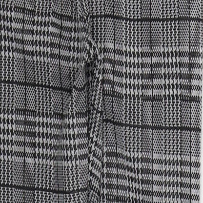Preworn Womens Grey Houndstooth Polyester Trousers  Size S L26 in Regular