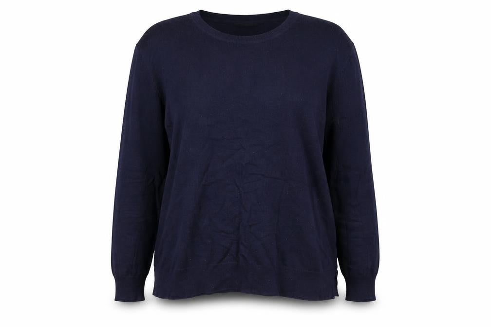 George Womens Blue Crew Neck  Viscose Pullover Jumper Size 14
