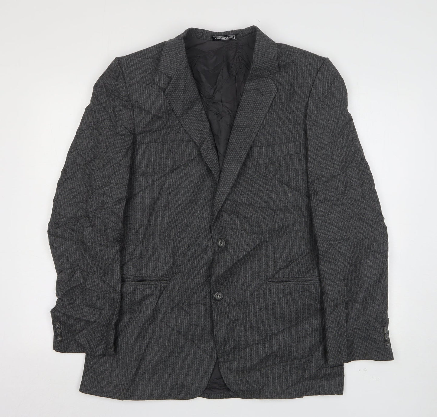 Skopes Mens Grey Striped Wool Jacket Suit Jacket Size 40