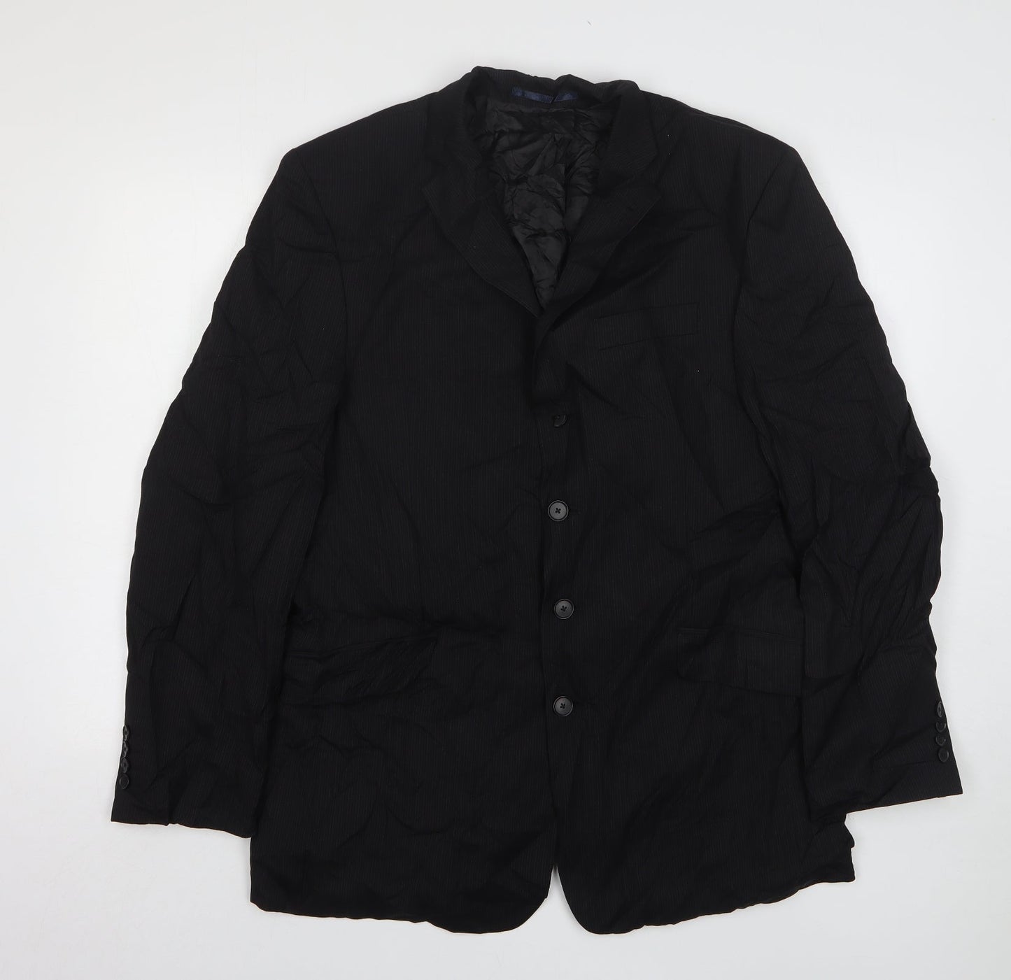 NEXT Mens Black  Wool Jacket Suit Jacket Size 42
