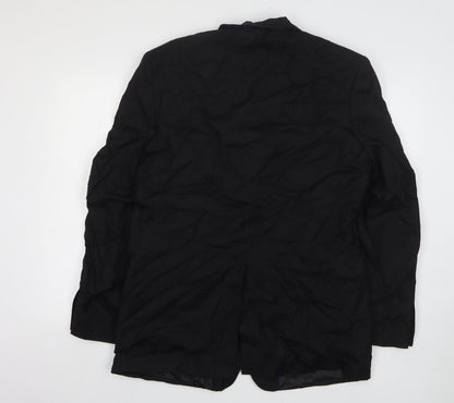 Next Mens Black  Wool Jacket Suit Jacket Size 42