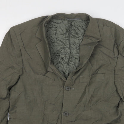 Armando Mens Green  Polyester Jacket Suit Jacket Size 38
