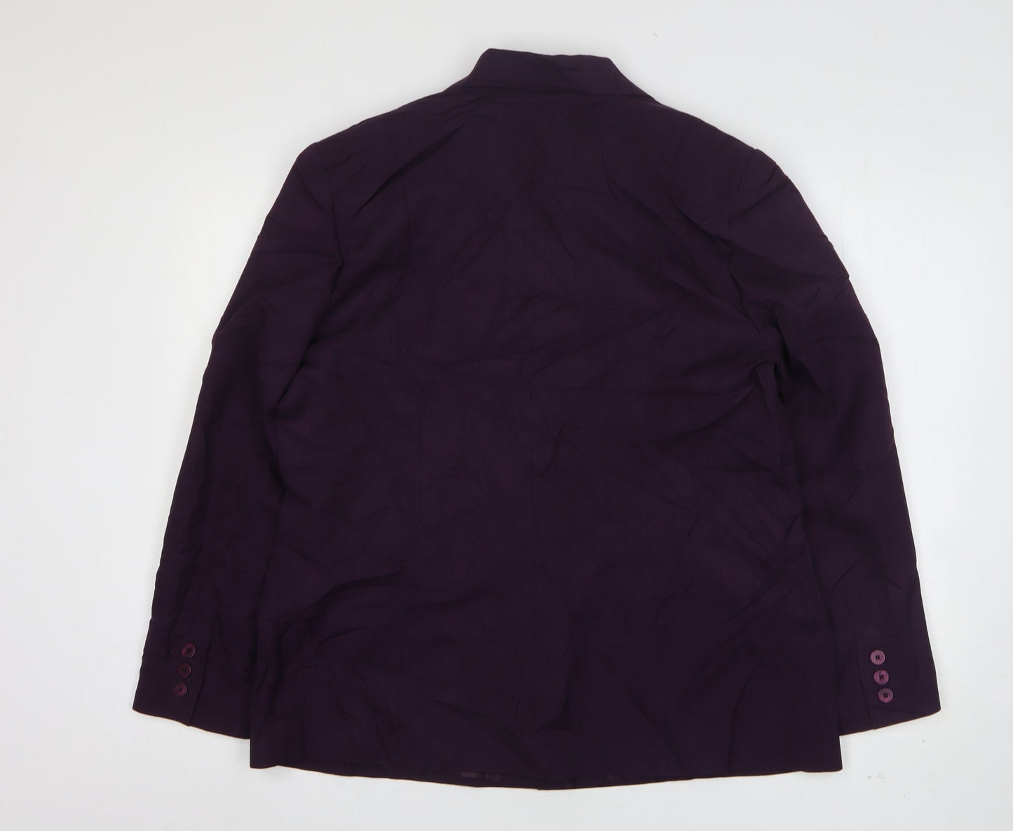 Bonmarché Womens Purple  Polyester Jacket Suit Jacket Size 16