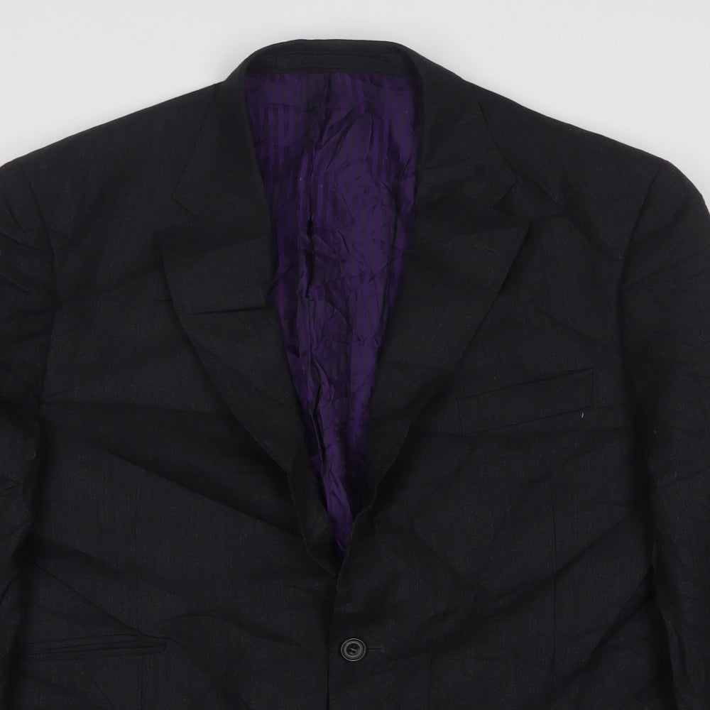 Marks and Spencer Mens Grey  Wool Jacket Suit Jacket Size 44