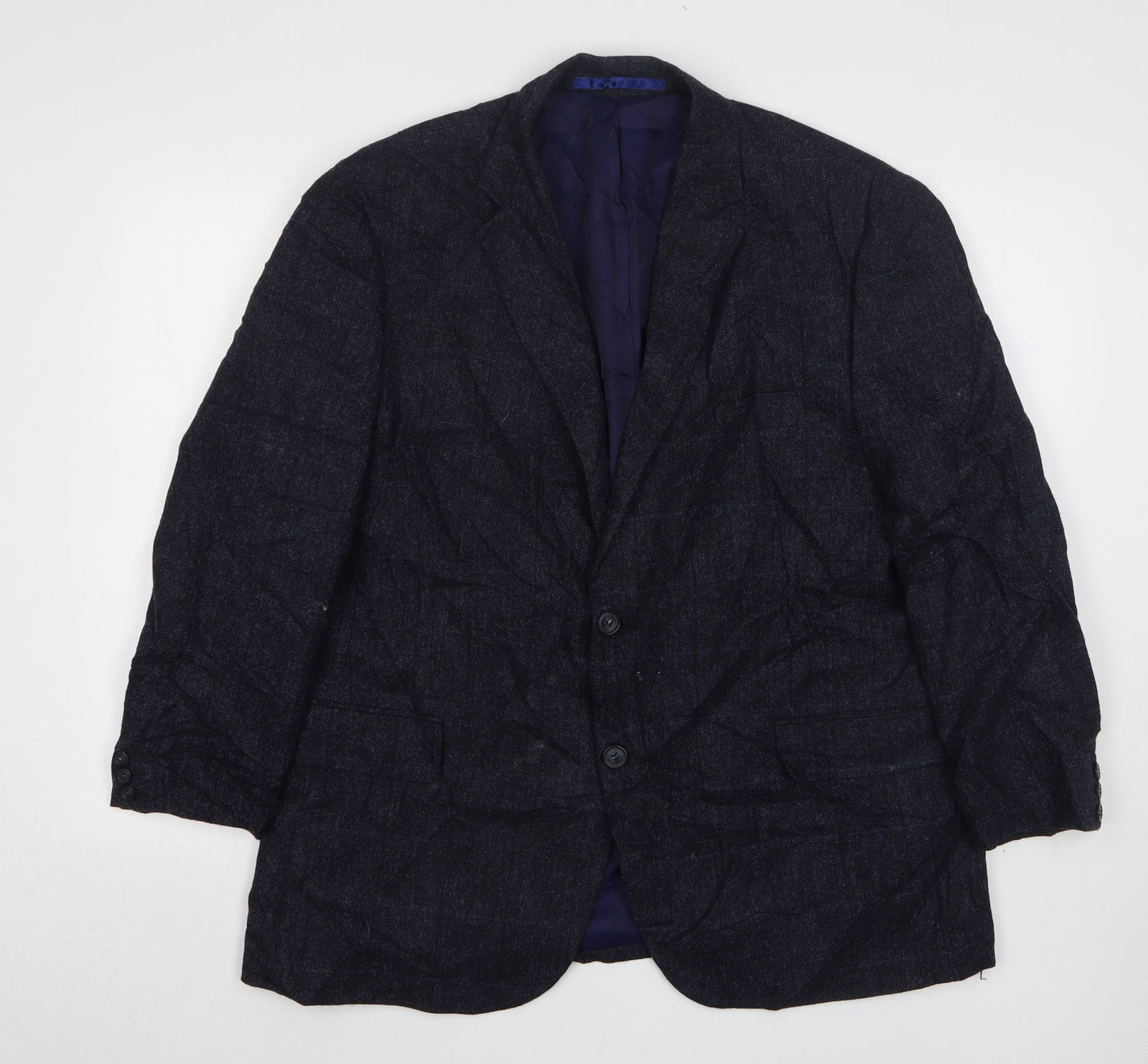 Marks and Spencer Mens Blue  Wool Jacket Suit Jacket Size 44