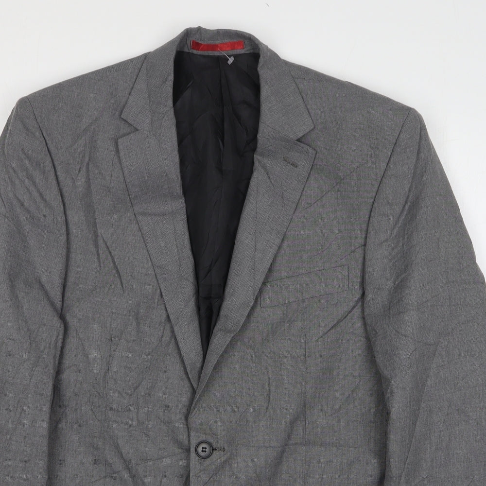 Burton  Mens Grey  Polyester Jacket Suit Jacket Size 38