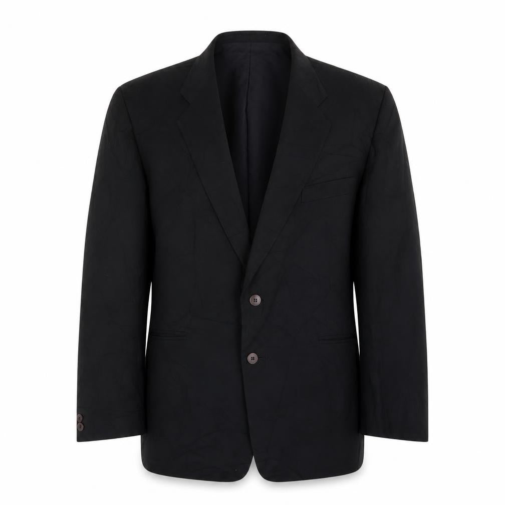 Simon Jersey Mens Black  Polyester Jacket Suit Jacket Size 42