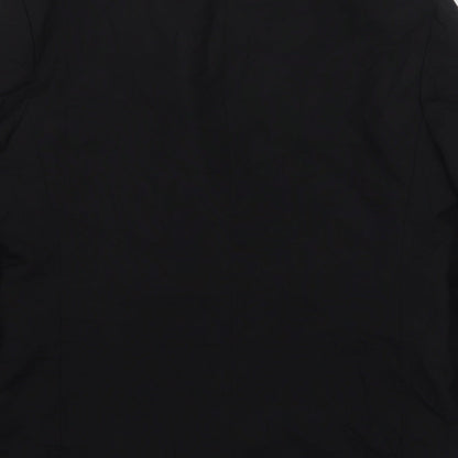 Simon Jersey Mens Black  Polyester Jacket Suit Jacket Size 42
