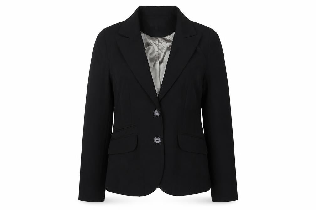Papaya Womens Black  Polyester Jacket Suit Jacket Size 10