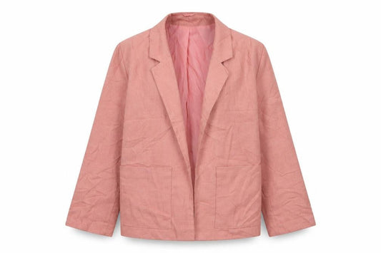 First Avenue Womens Pink  Polyester Jacket Blazer Size 12