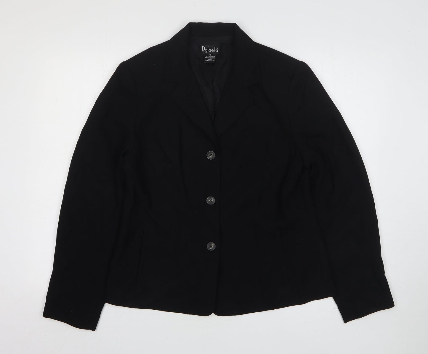 Rafaella Womens Black  Polyester Jacket Suit Jacket Size 12