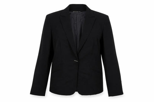 Kit Womens Black  Polyester Jacket Suit Jacket Size 12
