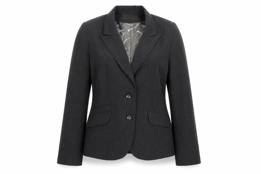 AMARANTO Womens Grey  Polyester Jacket Suit Jacket Size 12