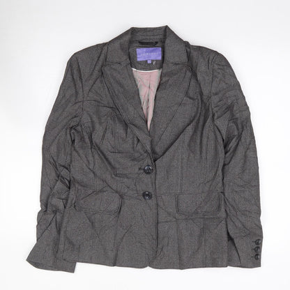 Autonomy Womens Black  Polyester Jacket Suit Jacket Size 10