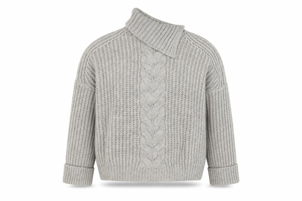 Preworn Womens Grey Roll Neck  Acrylic Pullover Jumper Size XL