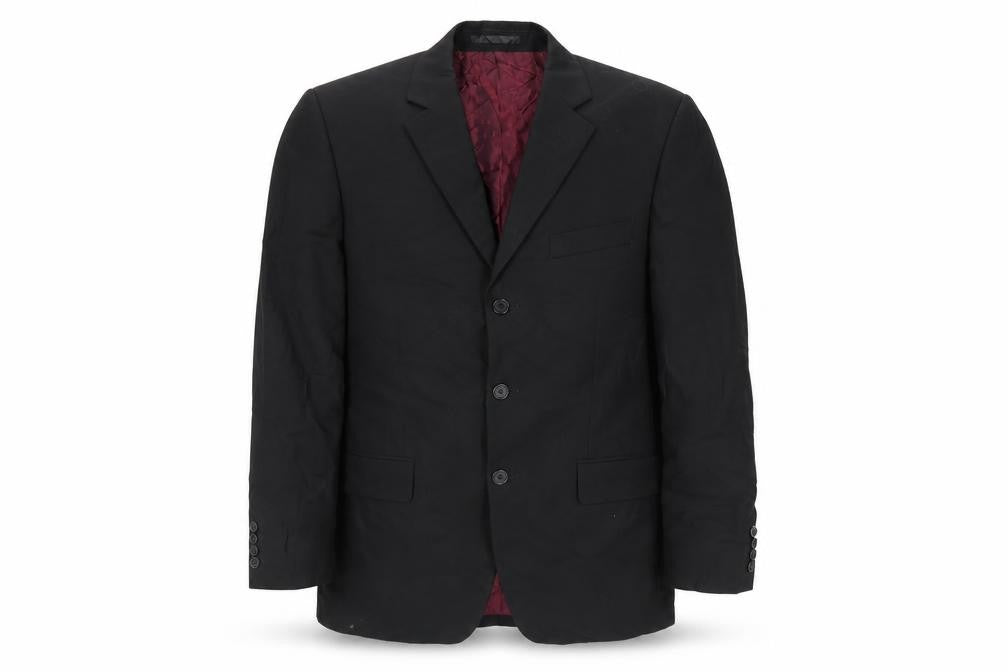 Tom English Mens Black  Wool Jacket Suit Jacket Size 40