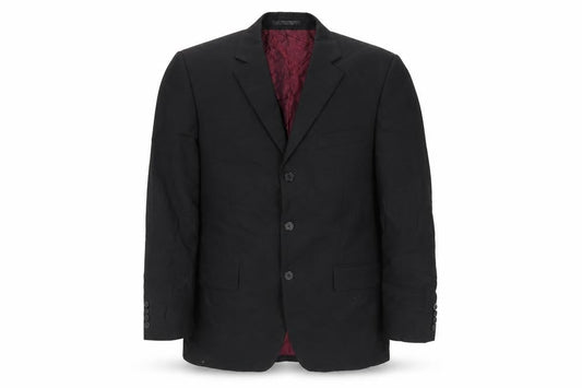 Tom English Mens Black  Wool Jacket Suit Jacket Size 40