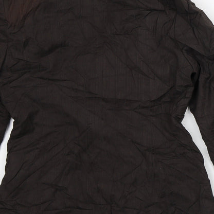 Next Womens Brown Striped  Jacket Blazer Size 8