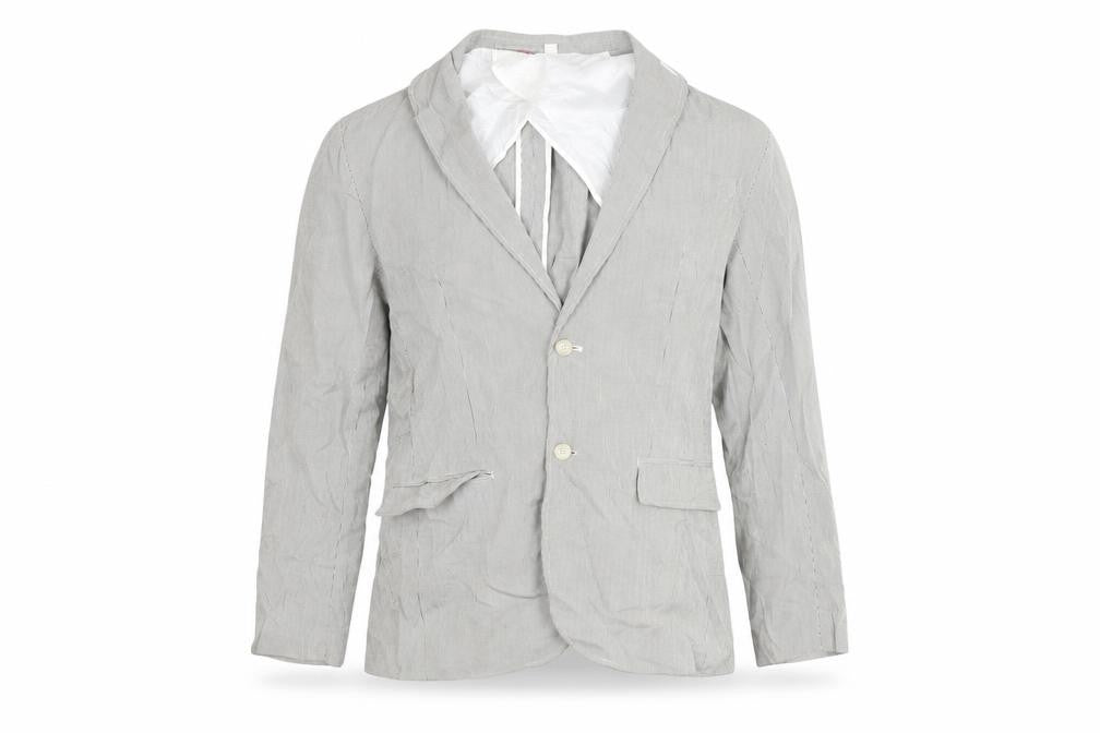 Preworn Womens Beige Striped  Jacket Blazer Size L