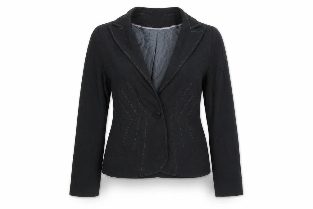 Marks & Spencer Womens Black Striped  Jacket Blazer Size 10