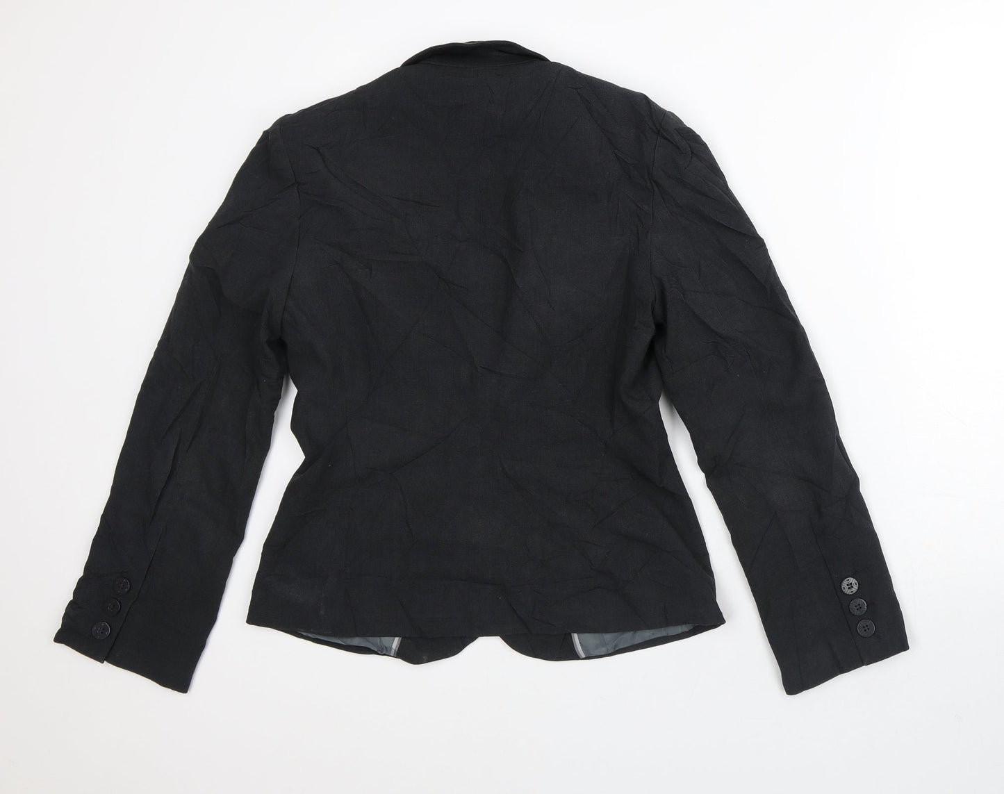 Marks and Spencer Womens Black Striped  Jacket Blazer Size 10