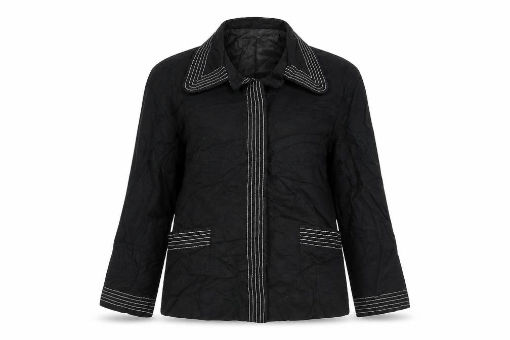 Zara Womens Black Striped  Jacket Blazer Size 8