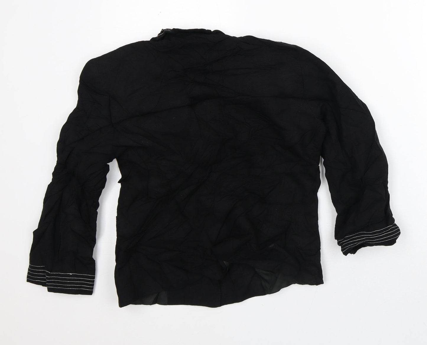 Zara Womens Black Striped  Jacket Blazer Size 8