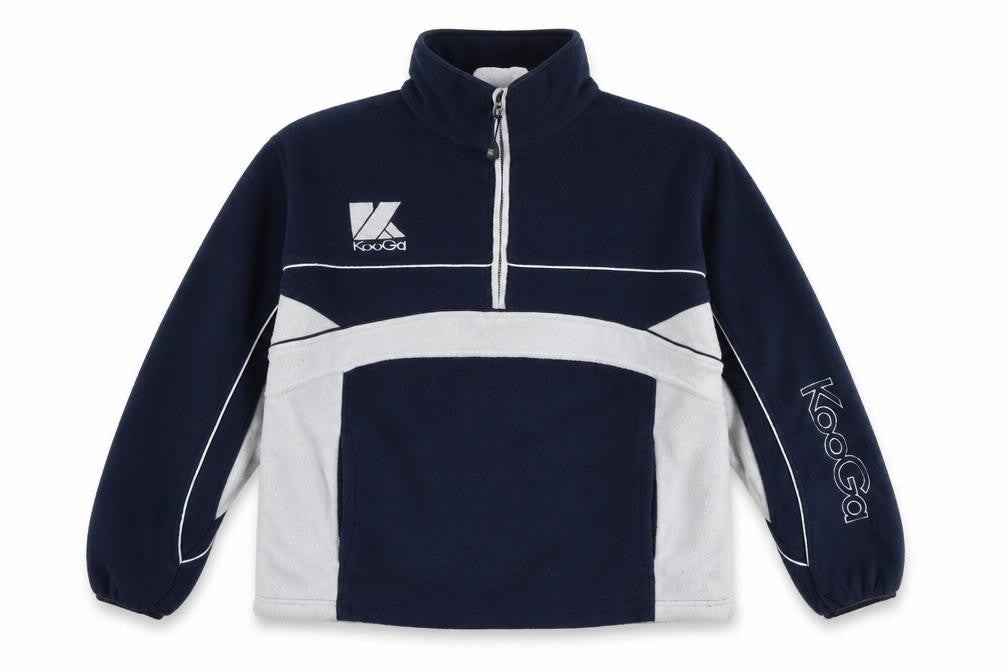 Kooga Mens Blue High Neck Striped Polyester Pullover Jumper Size M