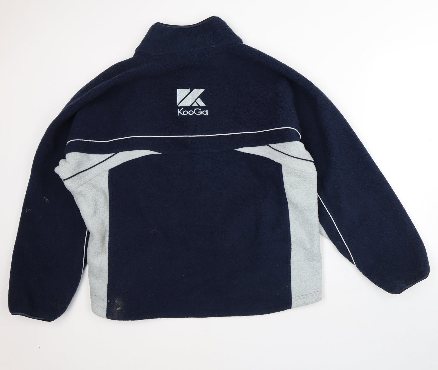 Kooga Mens Blue High Neck Striped Polyester Pullover Jumper Size M