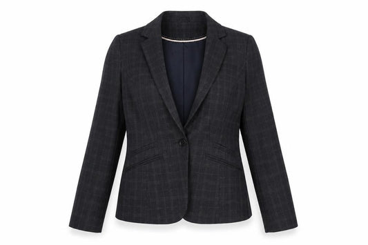 Atmosphere Womens Grey Plaid  Jacket Blazer Size 12