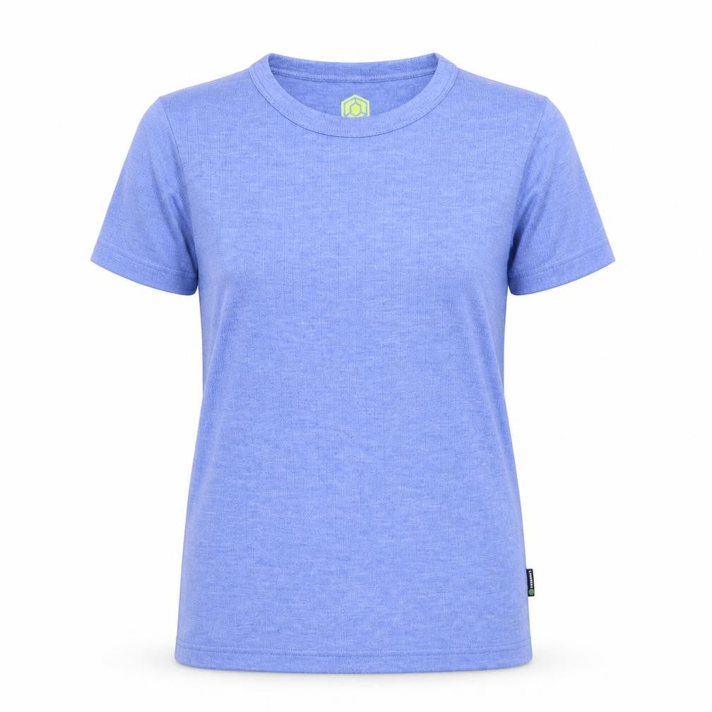 Beeswift Womens Blue  Polyester Basic T-Shirt Size S Crew Neck