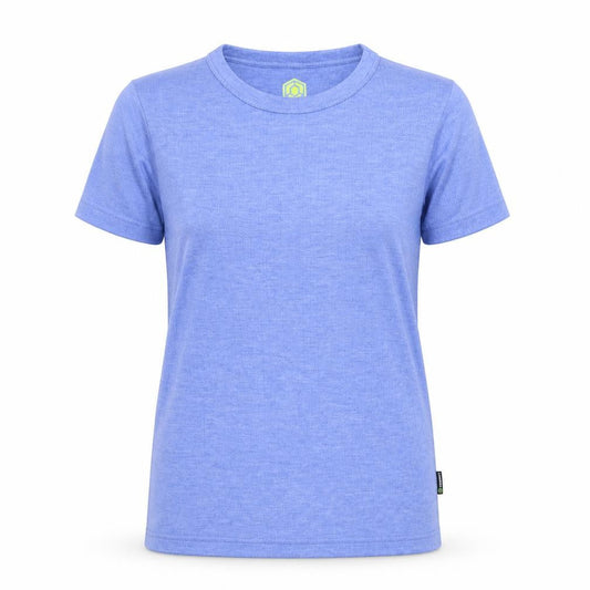Beeswift Womens Blue  Polyester Basic T-Shirt Size S Crew Neck