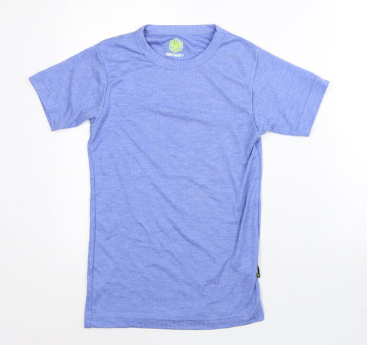 Beeswift Womens Blue  Polyester Basic T-Shirt Size S Crew Neck