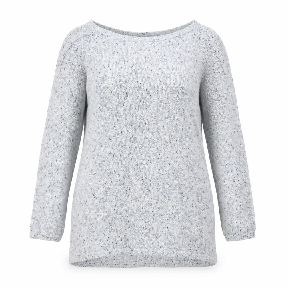 Peacocks Womens Blue Round Neck  Cotton Pullover Jumper Size 14