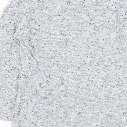 Peacocks Womens Blue Round Neck  Cotton Pullover Jumper Size 14