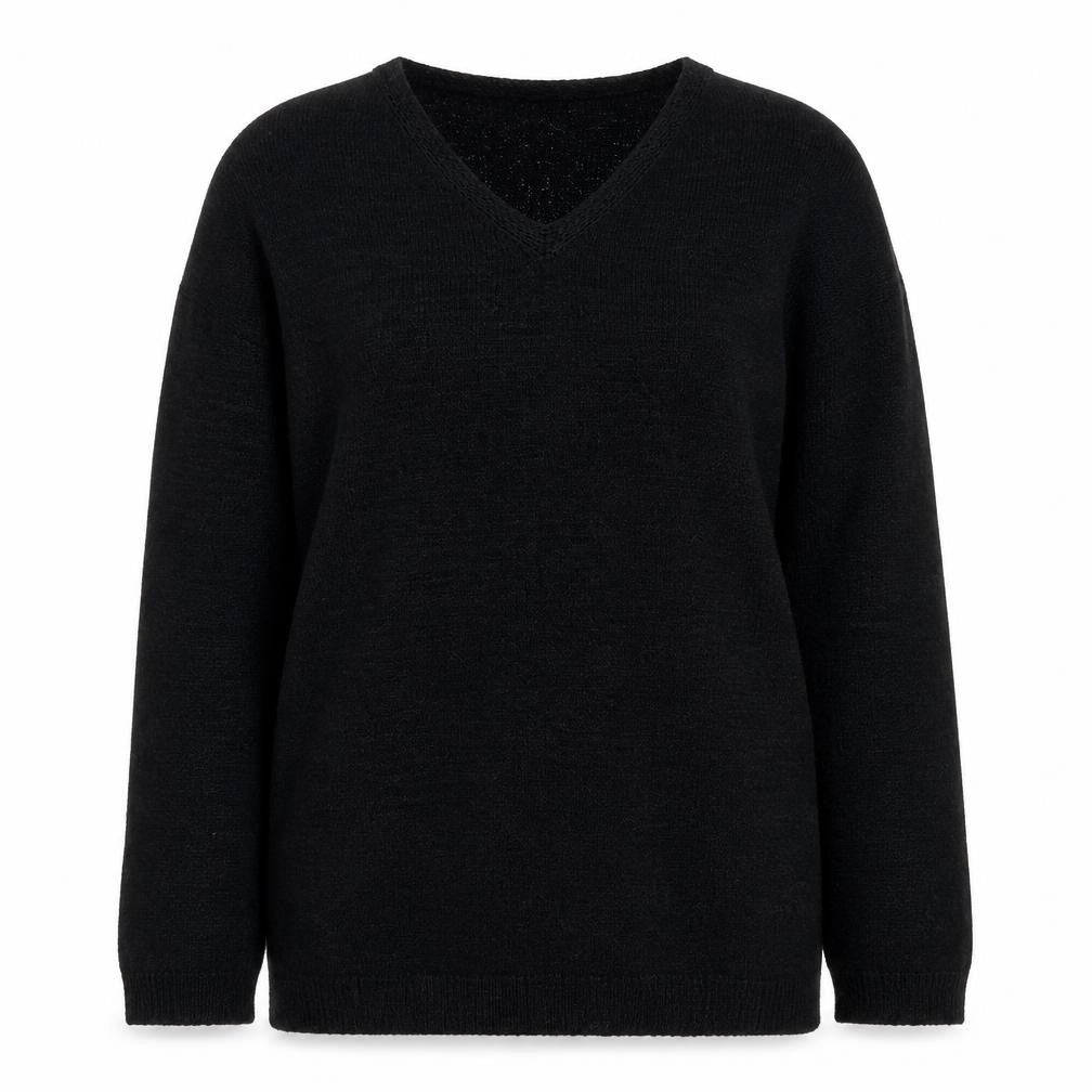 Monsoon Womens Black Round Neck  Viscose Pullover Jumper Size S