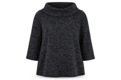 Tru Collection Womens Grey Roll Neck  Polyester Pullover Jumper Size 14